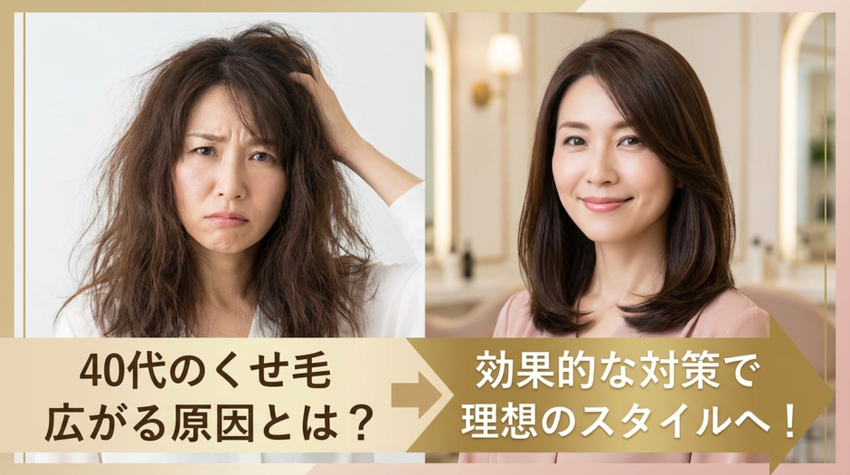 40代のくせ毛で髪が広がる原因は？効果的な対策で理想のスタイルへ