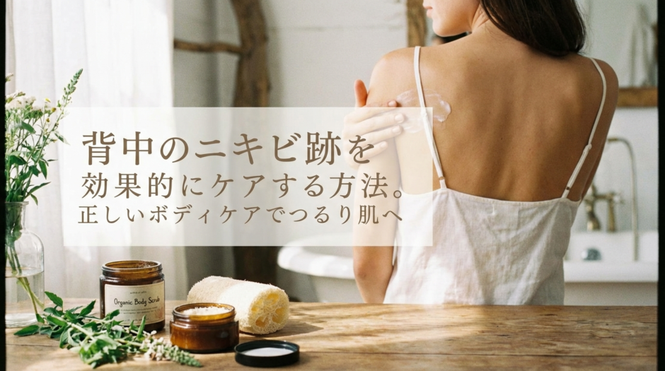 背中のニキビ跡を効果的にケアする方法。正しいボディケアでつるり肌へ