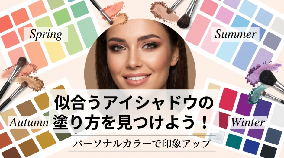 似合うアイシャドウの塗り方を見つけよう！パーソナルカラーで印象アップ