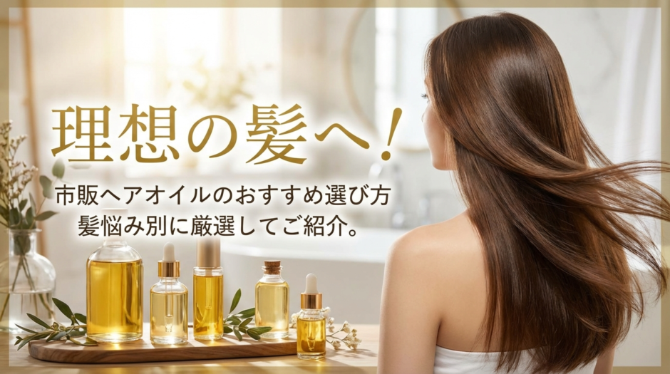 理想の髪へ！市販ヘアオイルのおすすめ選び方、髪悩み別に厳選してご紹介。