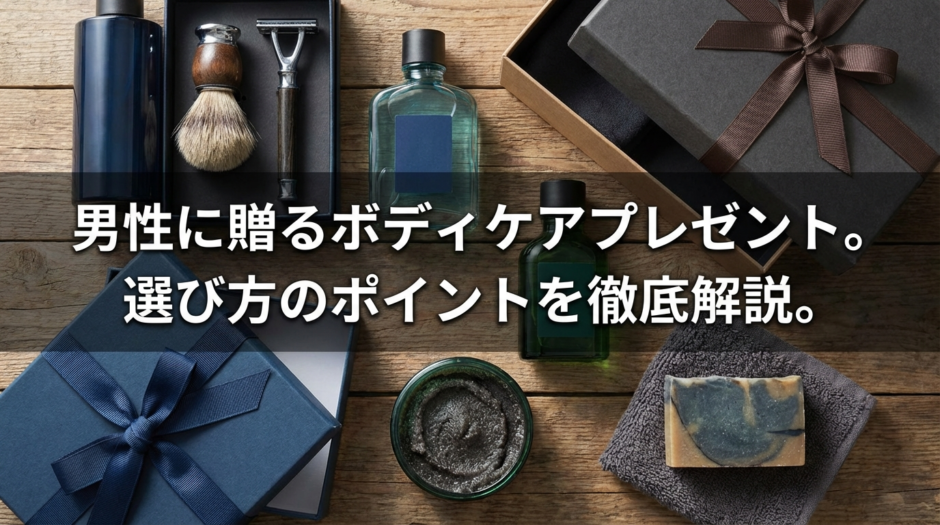 男性に贈るボディケアプレゼント。選び方のポイントを徹底解説。