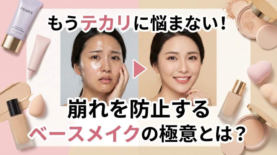 もうテカリに悩まない！崩れを防止するベースメイクの極意とは？