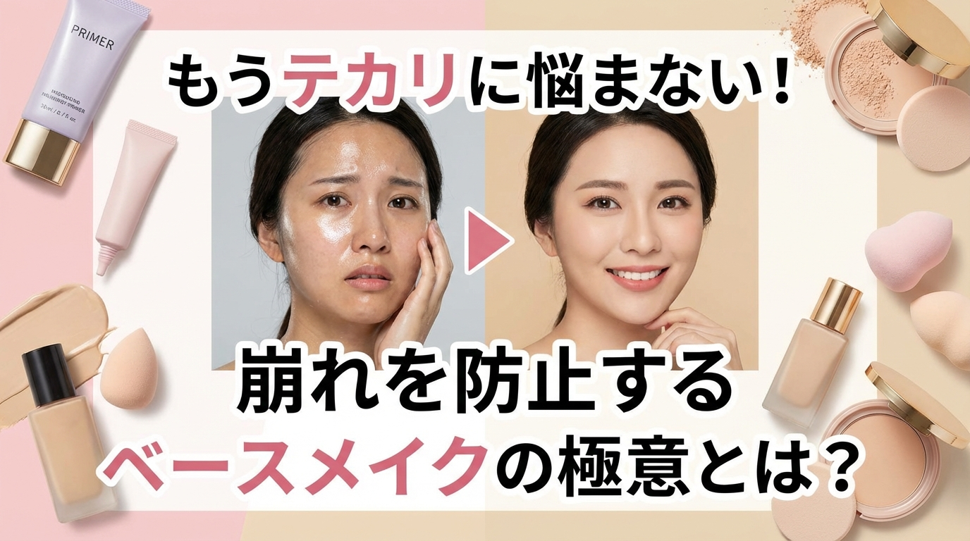 もうテカリに悩まない！崩れを防止するベースメイクの極意とは？