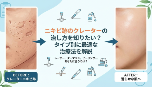 ニキビ跡のクレーターの治し方を知りたい？タイプ別に最適な治療法を解説
