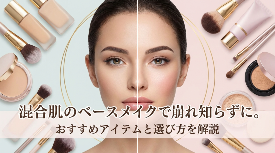混合肌のベースメイクで崩れ知らずに。おすすめアイテムと選び方を解説
