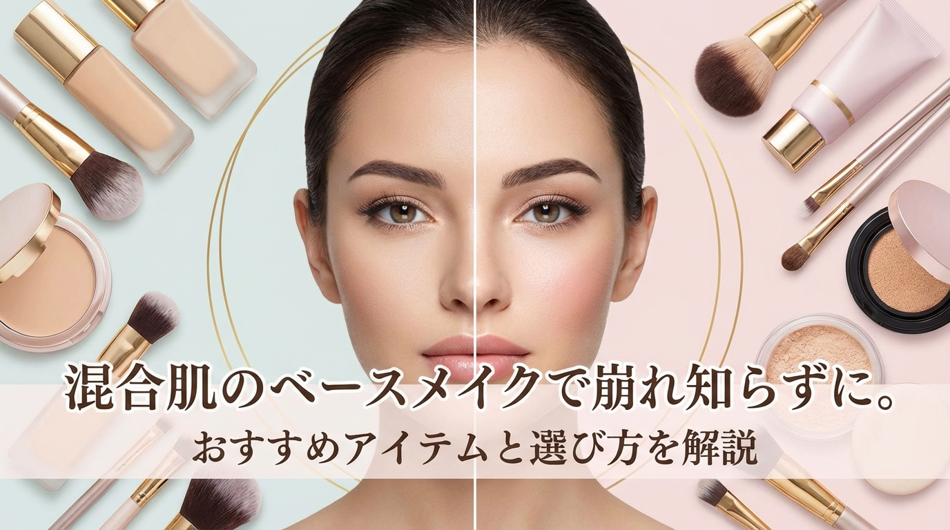 混合肌のベースメイクで崩れ知らずに。おすすめアイテムと選び方を解説